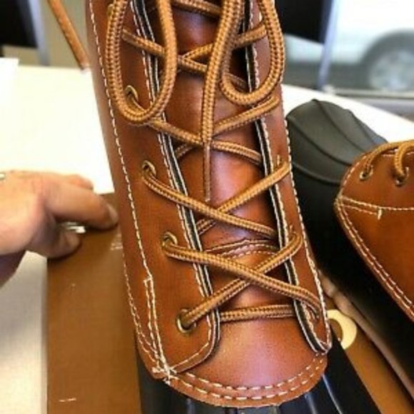 OUTWOODS Duck Boots by Rain Faux Leather Waterproof Rubber Ankle lBoots … - Picture 9 of 12